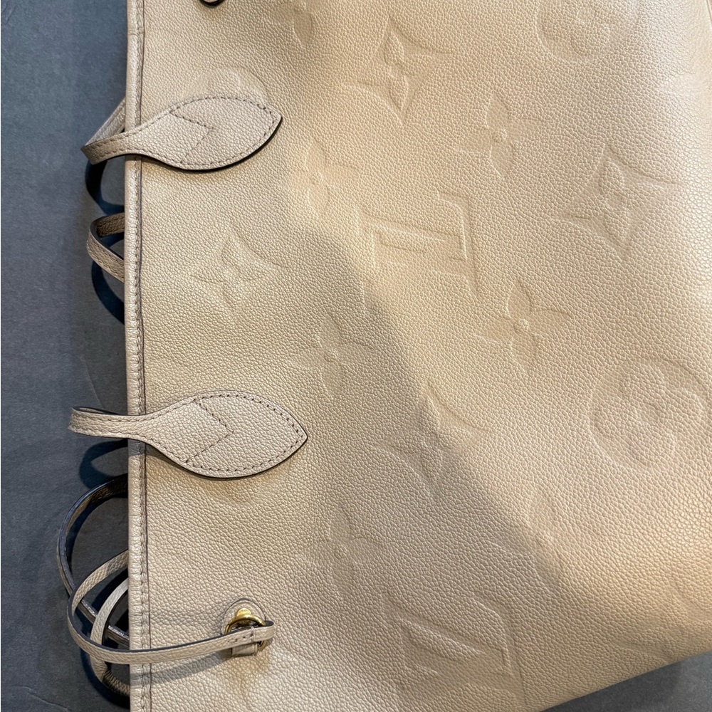 Louis Vuitton Taupe Embossed Monogram Cabas Tote Empriente - Picture 10 of 12